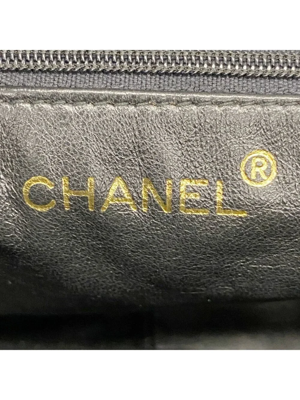 Chanel Shoulder Bag Quilted Lambskin Black Gold